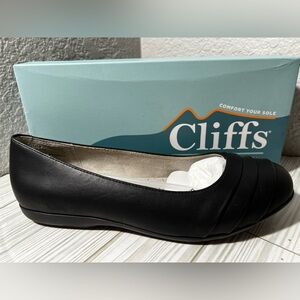 Cliffs Clara Ballet Flats‎ Shoes Women's slip ons black Size 10 cushioned insole